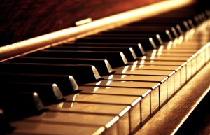 Golden Piano Keys
